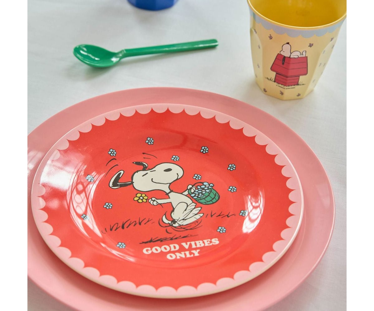 Assiette en Mélamine Snoopy Red