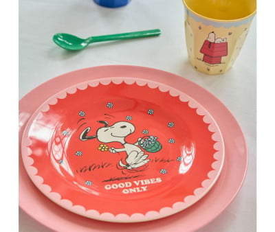 Assiette en Mélamine Snoopy Red