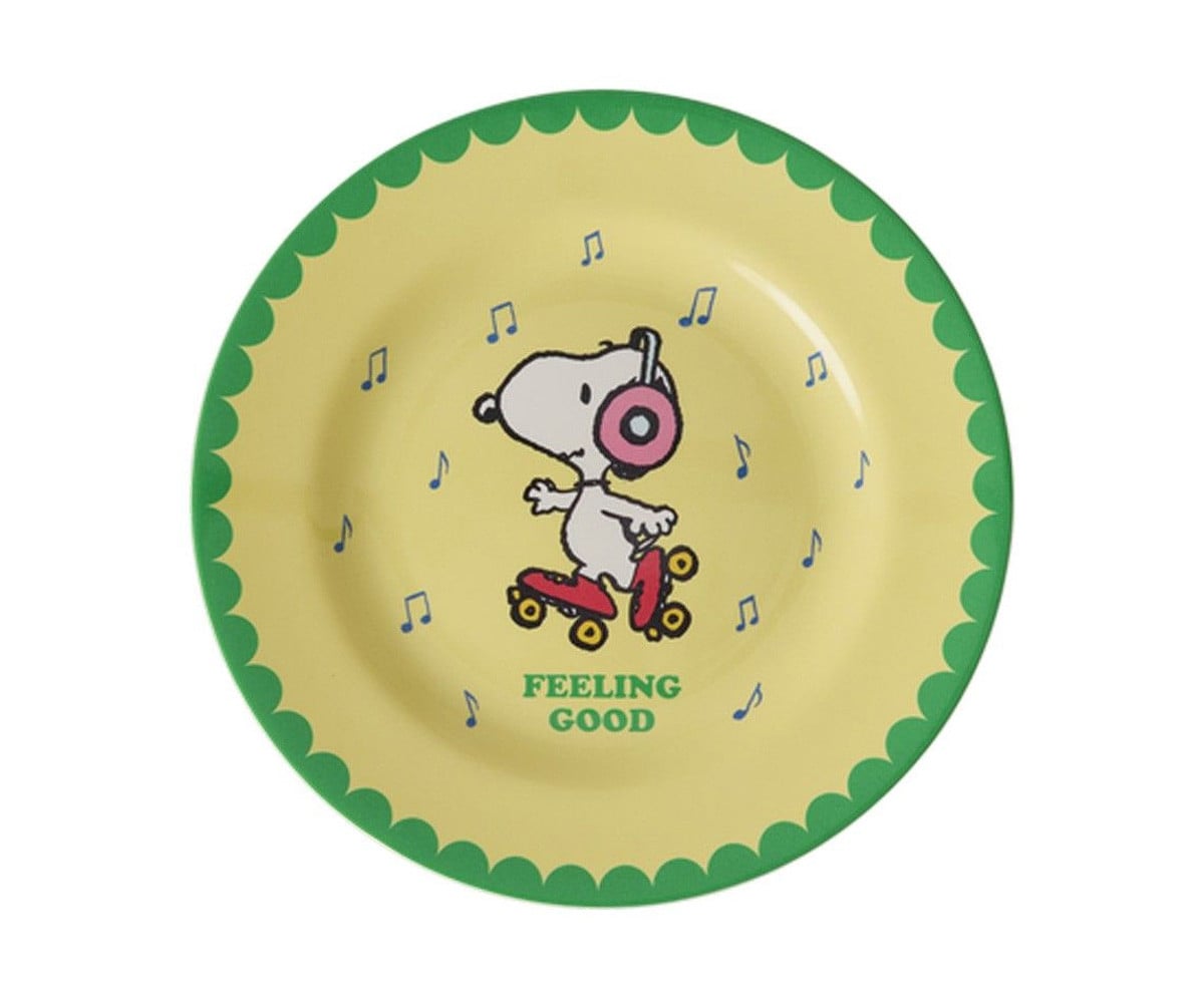 Assiette en Mélamine Snoopy Yellow