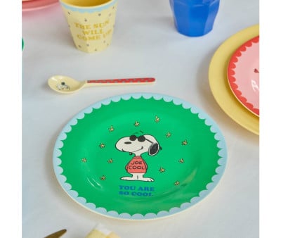 Assiette en Mélamine Snoopy Green