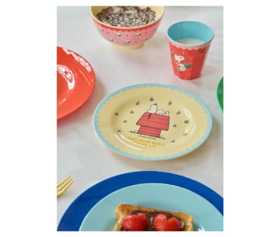 Assiette en Mélamine Snoopy Cream