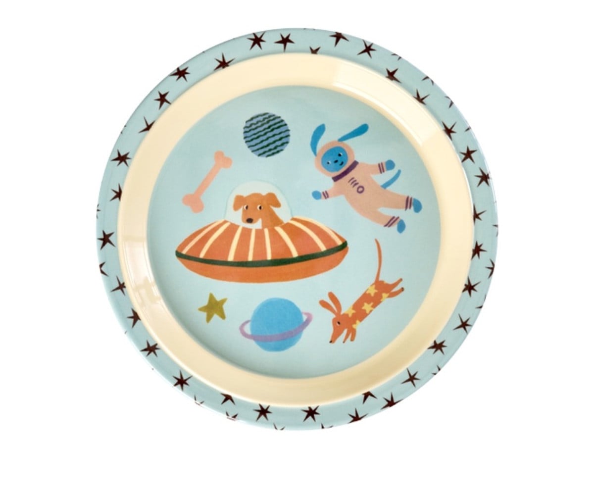 Assiette en Mélamine Dogs in Space