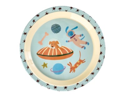 Assiette en Mélamine Dogs in Space
