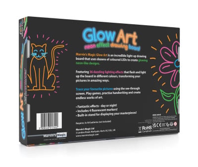 Lavagna da Disegno Luminosa Black Glow Art