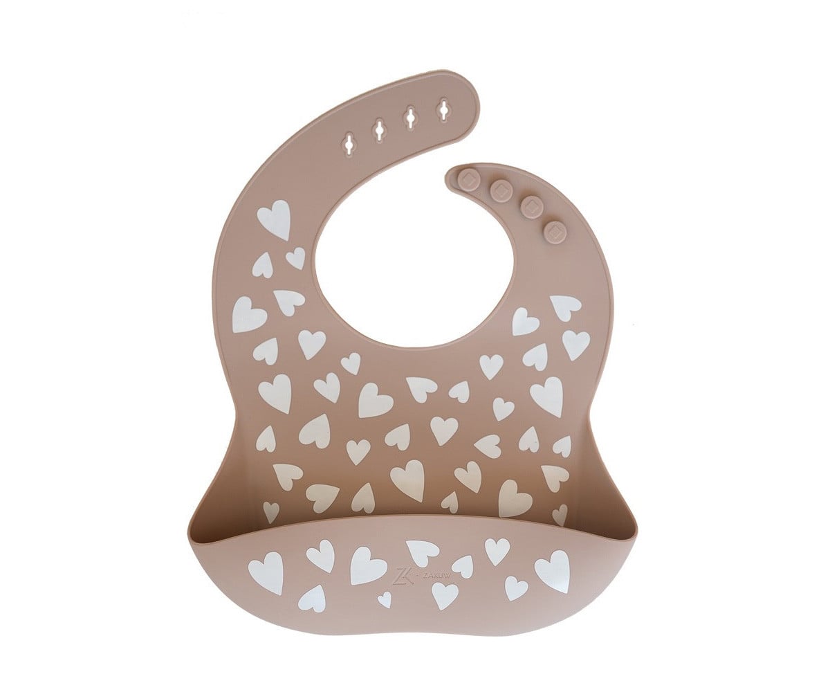 Babero de Silicona Fall in Love Taupe