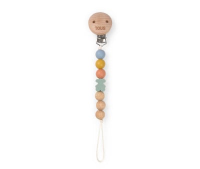 Chupetero TOUS Baby de Silicona y Madera Multi