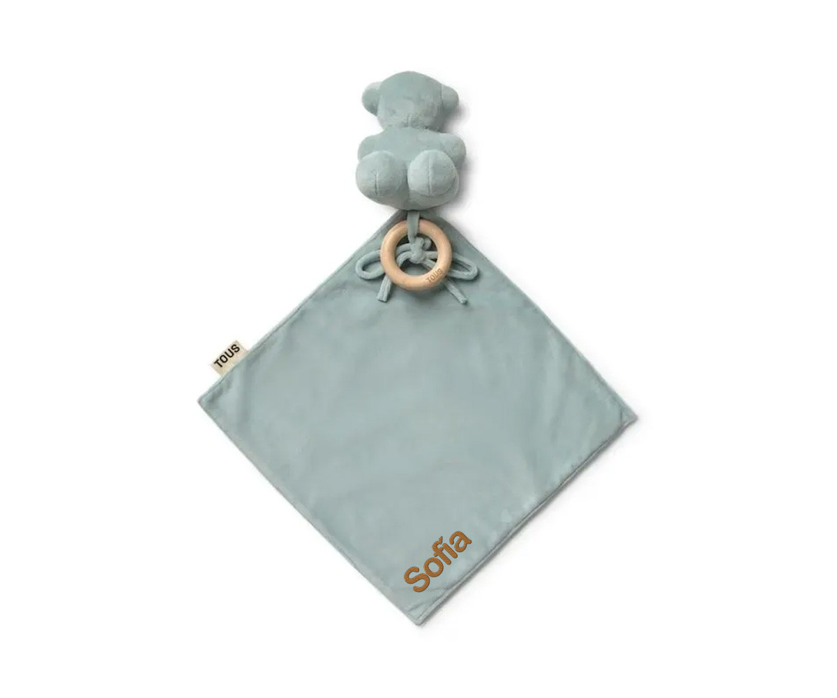 Doudou TOUS Baby con Anilla de Madera Personalizable Bruma