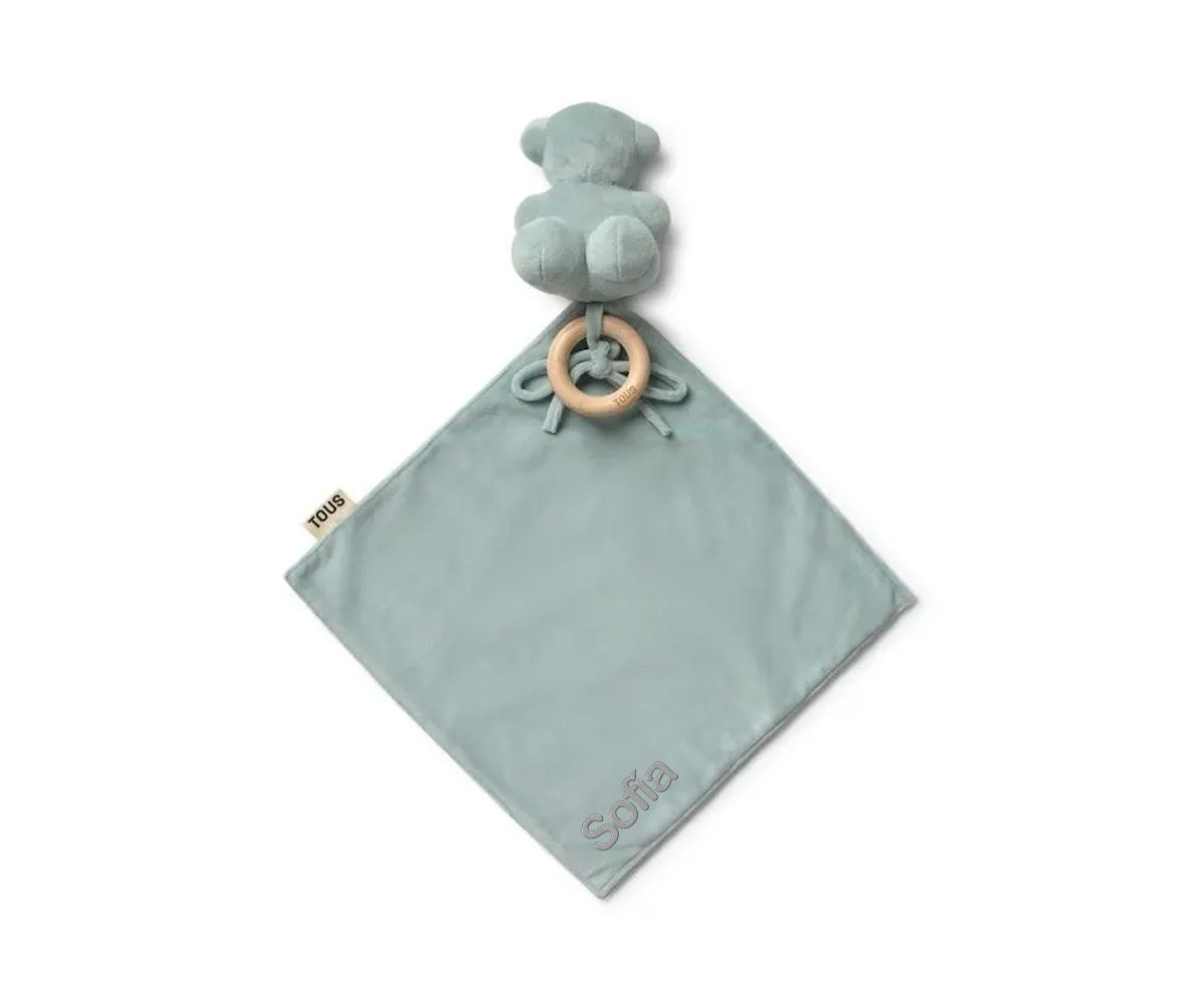 Doudou TOUS Baby con Anilla de Madera Personalizable Bruma