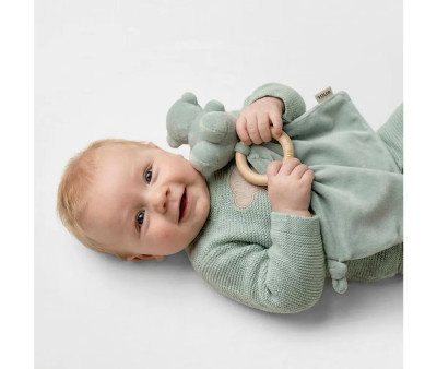 Doudou TOUS Baby con Anilla de Madera Personalizable Bruma