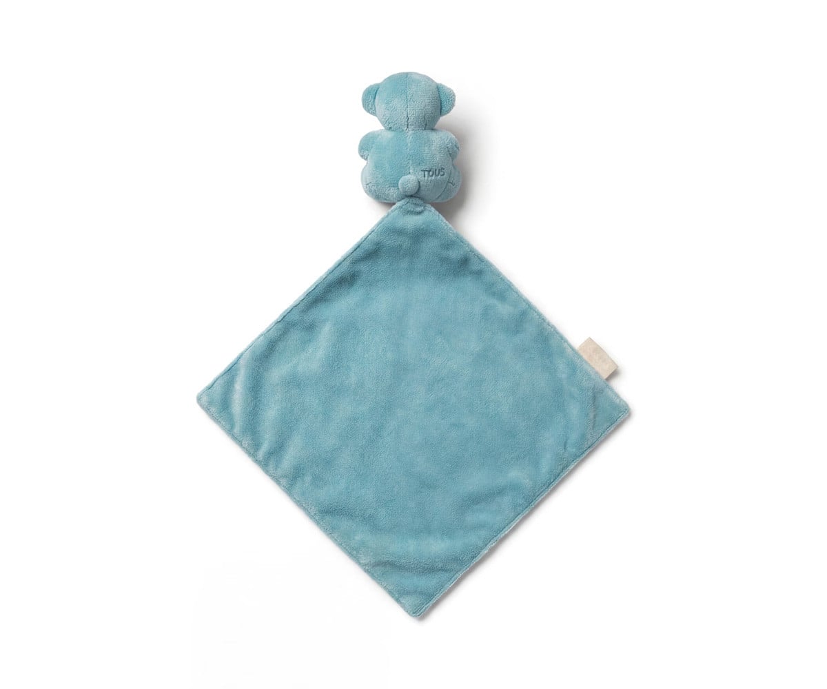 Doudou TOUS Baby con Anilla de Madera Personalizable Celeste