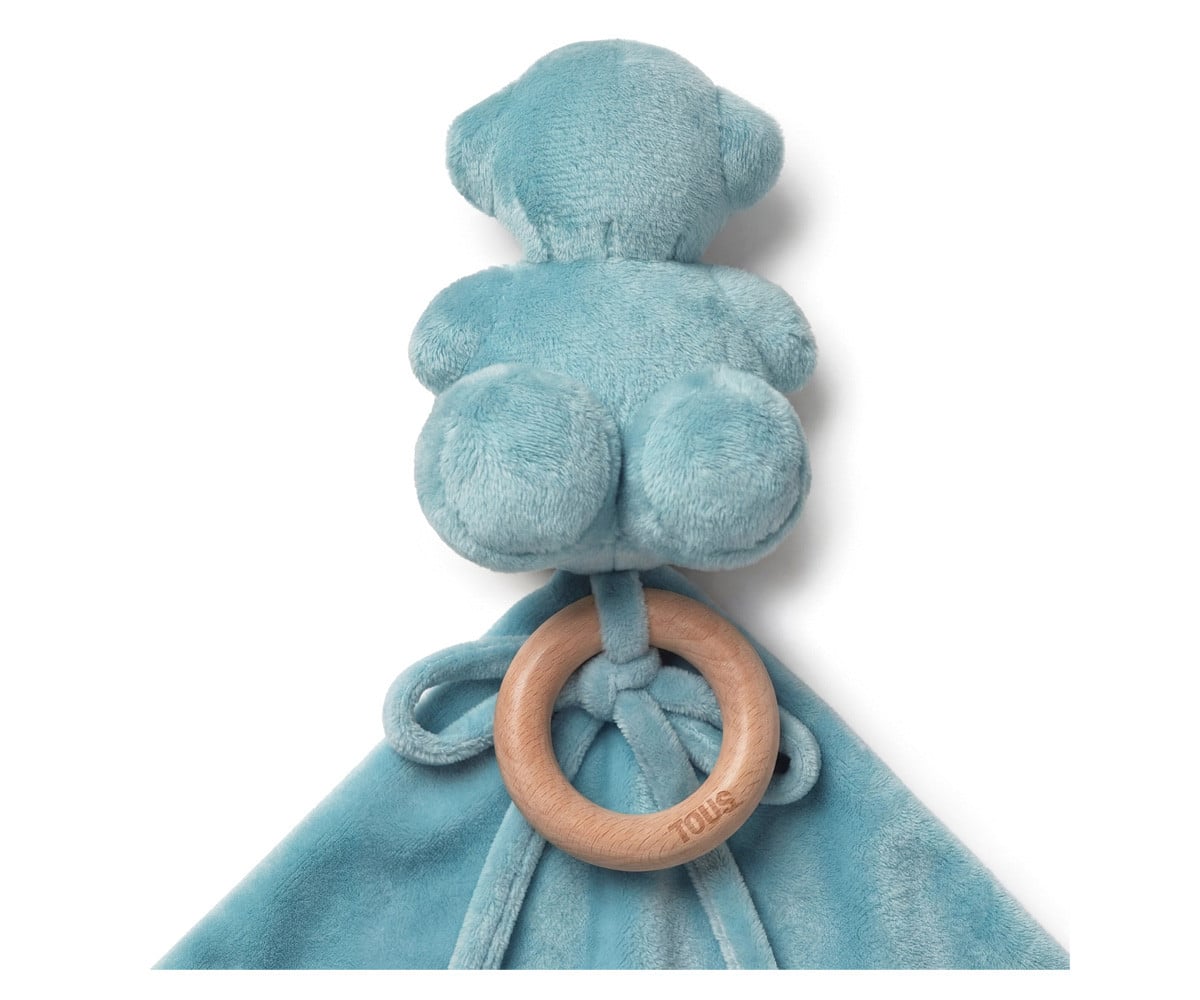 Doudou TOUS Baby con Anilla de Madera Personalizable Celeste