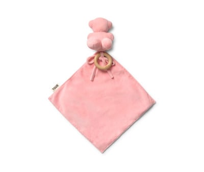 Doudou TOUS Baby con Anello in Legno Personalizzabile Pink