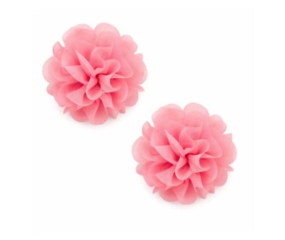 Pack 2 Pinzette Rosetta Chiffon Rosa