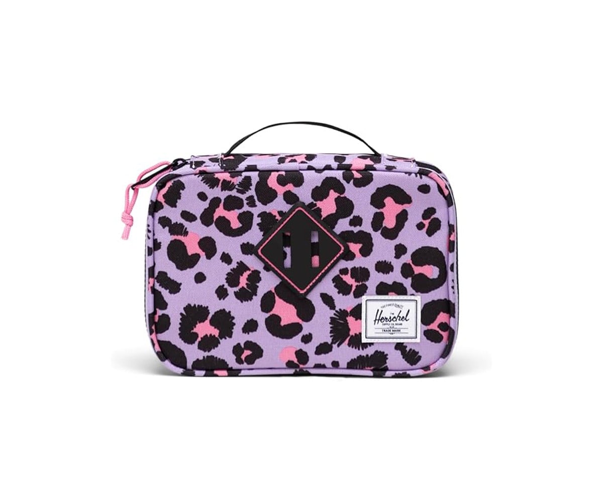 Estojo Herschel Heritage Stencil Leopard Sached rosa