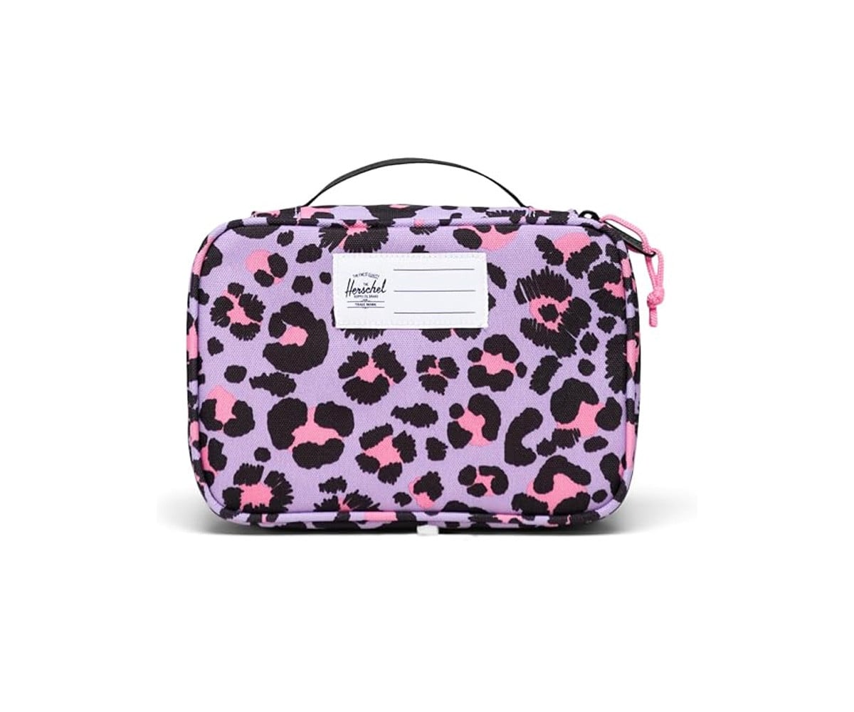 Estojo Herschel Heritage Stencil Leopard Sached rosa