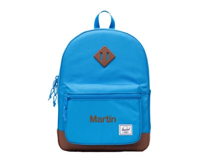 Mochila Personalizável  Herschel New Heritage Kids French Blue Saddle Brown
