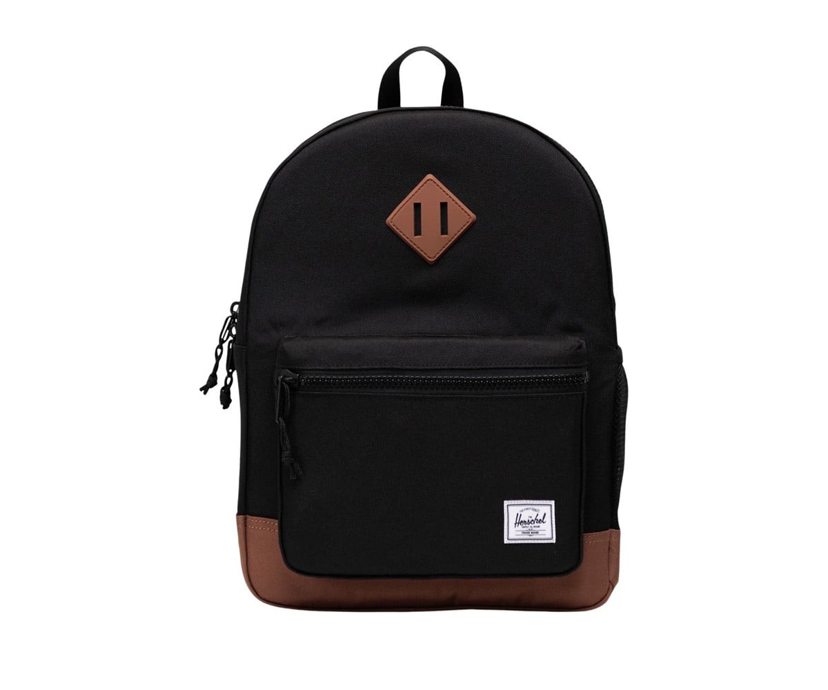 Mochila Personalizável Herschel New Heritage Kids preta Saddle Brown
