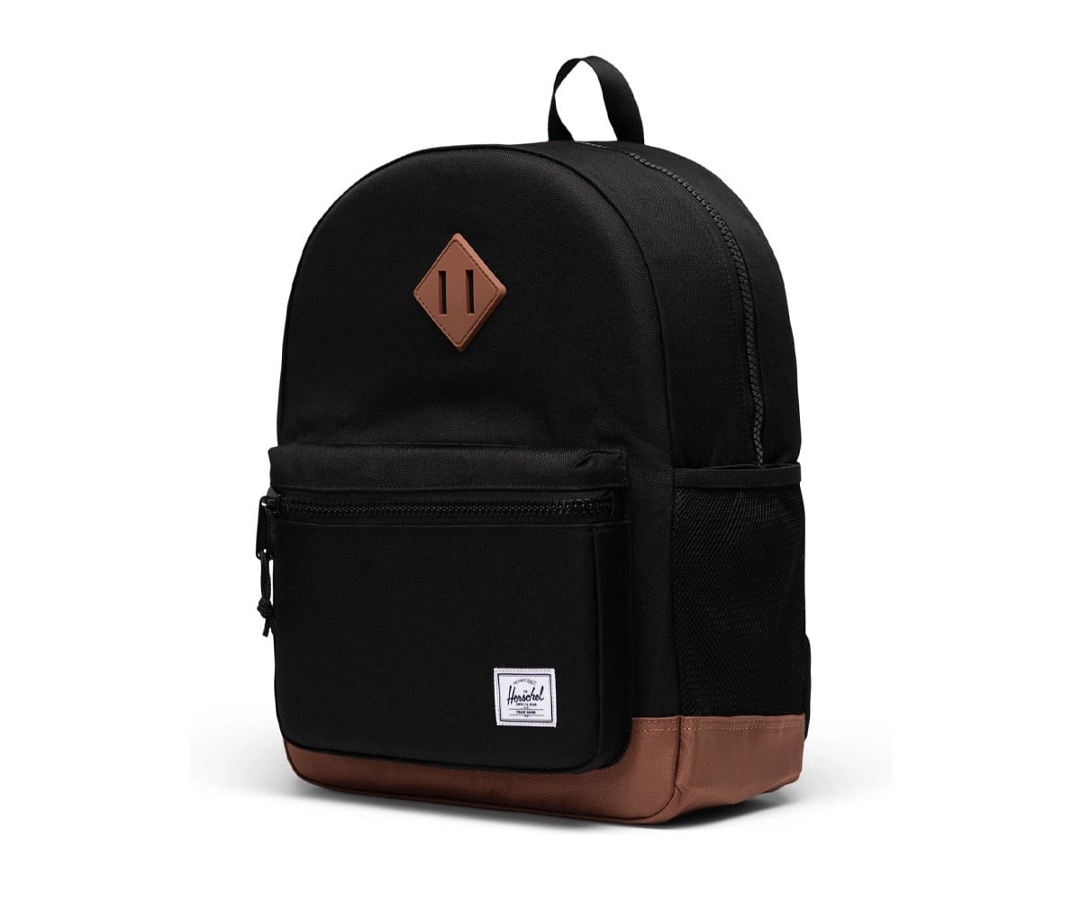Mochila Personalizável Herschel New Heritage Kids preta Saddle Brown