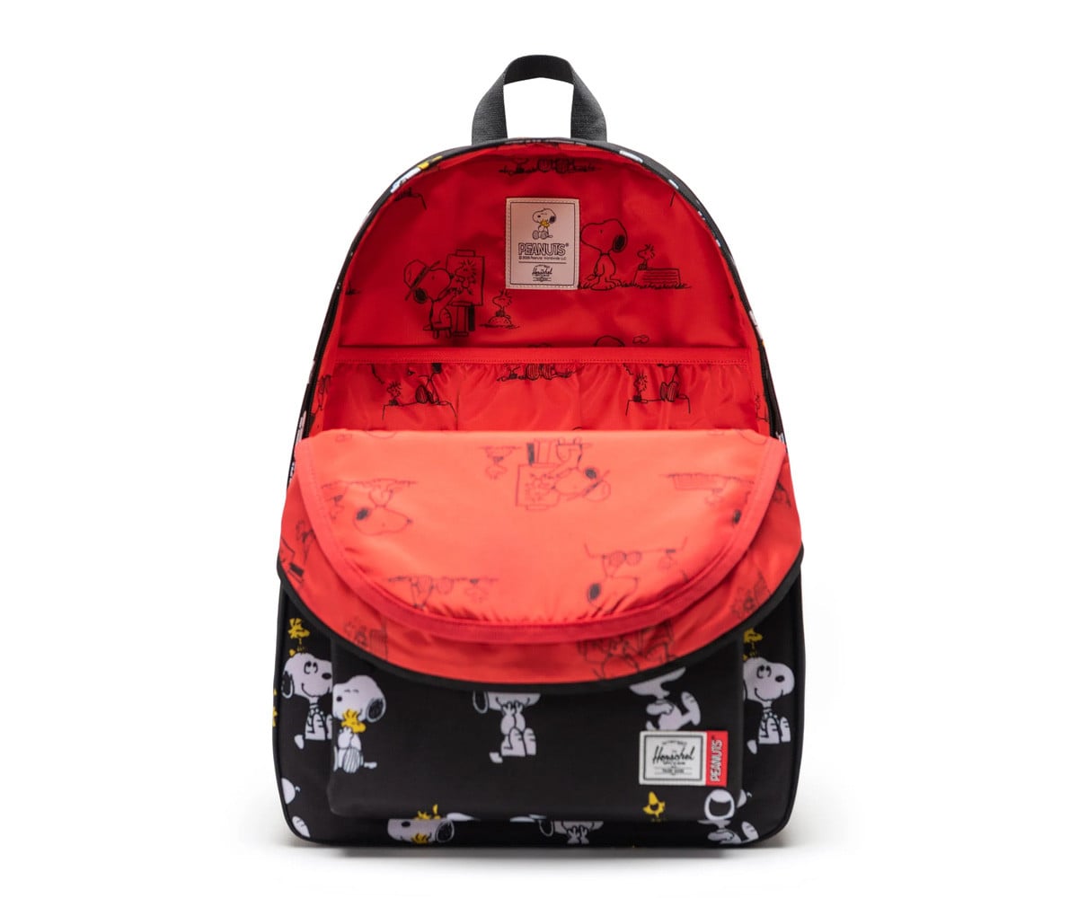 Mochila preta Peanuts® personalizável Herschel Classic XL
