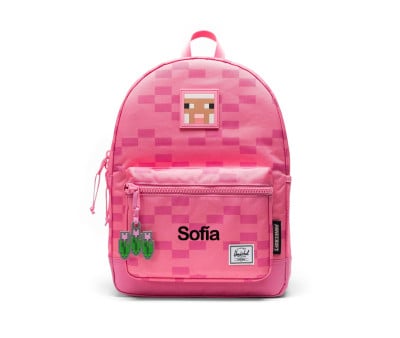 Mochila Minecraft personalizável Herschel New Heritage Kids Pink Sheep