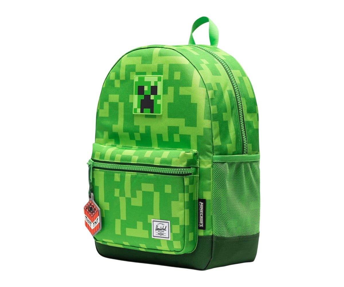 Mochila Creeper Minecraft personalizável para crianças Herschel New Heritage