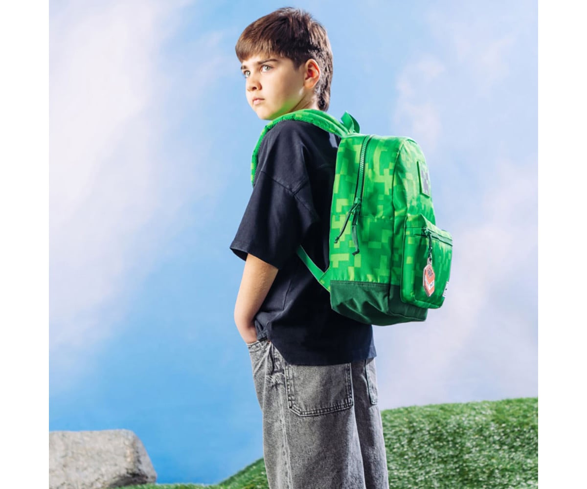 Mochila Creeper Minecraft personalizável para crianças Herschel New Heritage