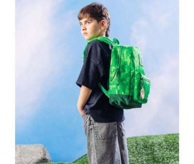 Mochila Creeper Minecraft personalizável para crianças Herschel New Heritage