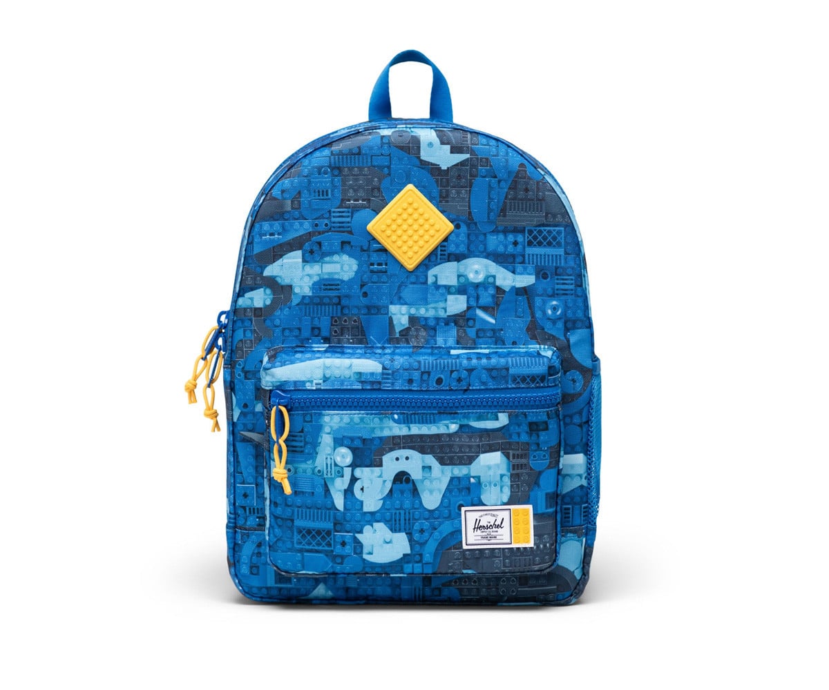 Zaino Herschel LEGO Heritage Kids New Abstract Bricks Blue Personalizzabile