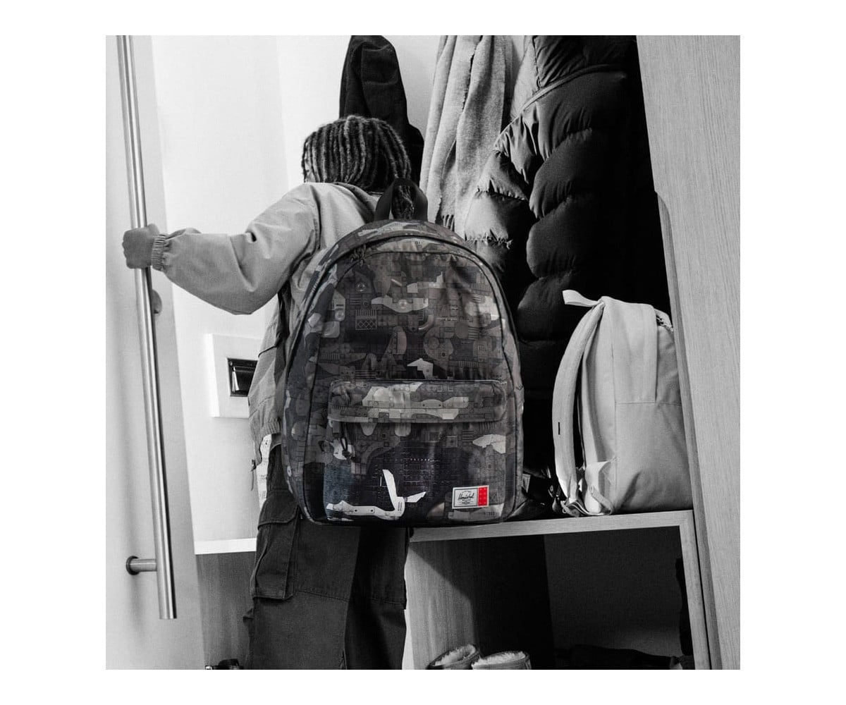 Mochila personalizável LEGO® Herschel Classic XL Abstract Bricks Black