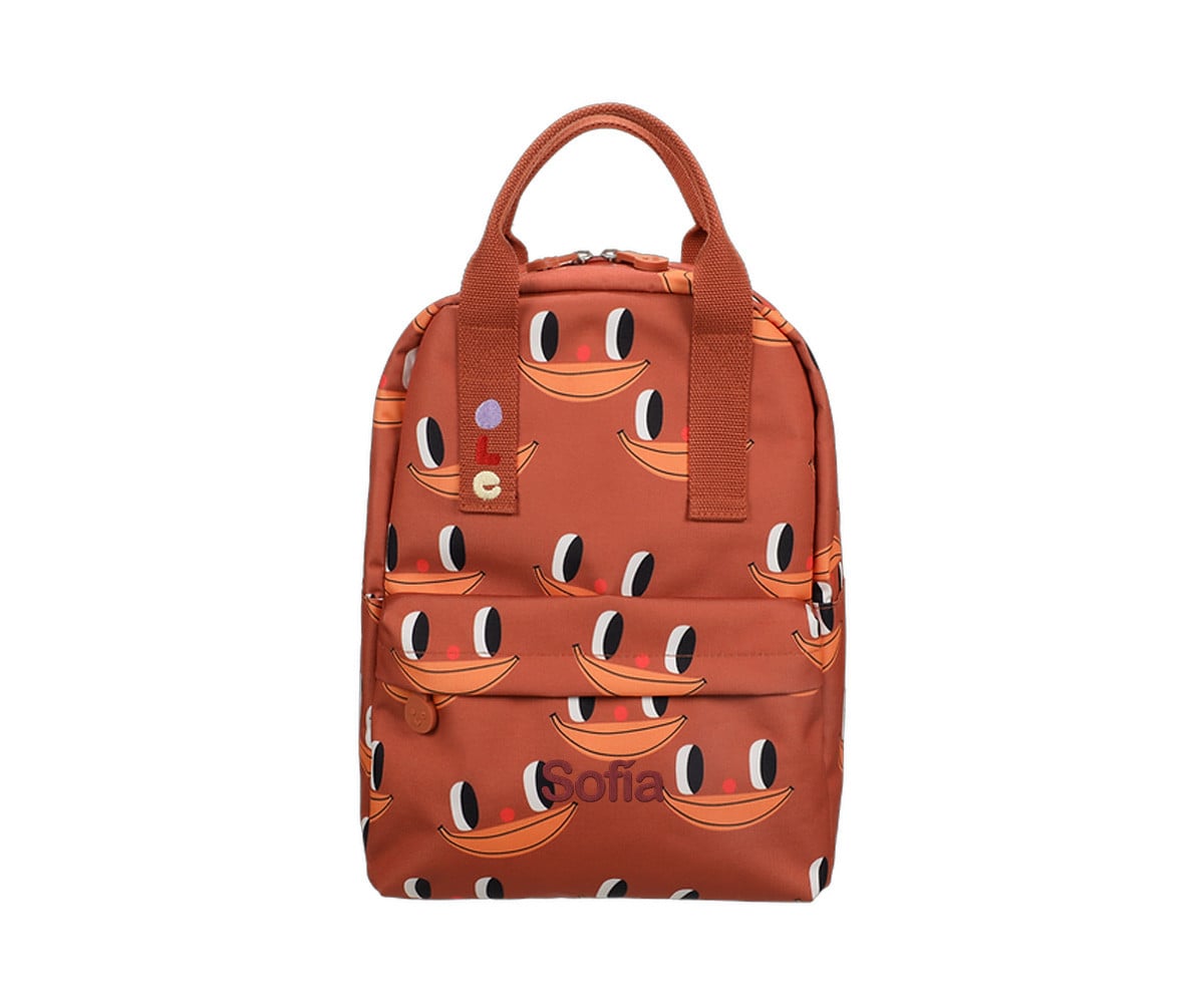 Mochila Escolar Ole Média Personalizável Charlotte Janvier Banana