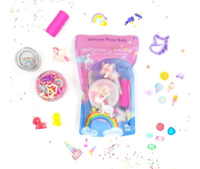 Conjunto de plasticina Unicorn Busy Bag 