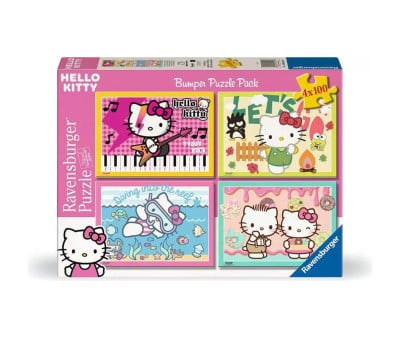 4 Puzzle Hello Kitty Bumper 100 pezzi 