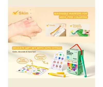 12 Rotuladores Lavables Perfumados Pop Scents