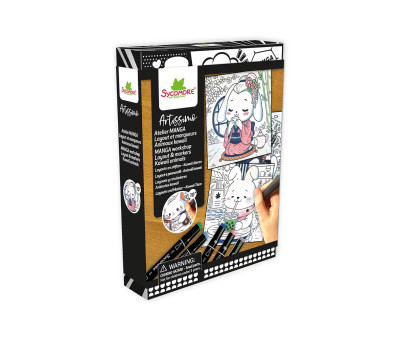 Scatola Creativa S Kawaii Animals con Pennarelli a Doppia Punta