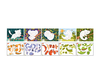 Kit Creativo Pocket Adesivi con Numeri Mysterious Animal