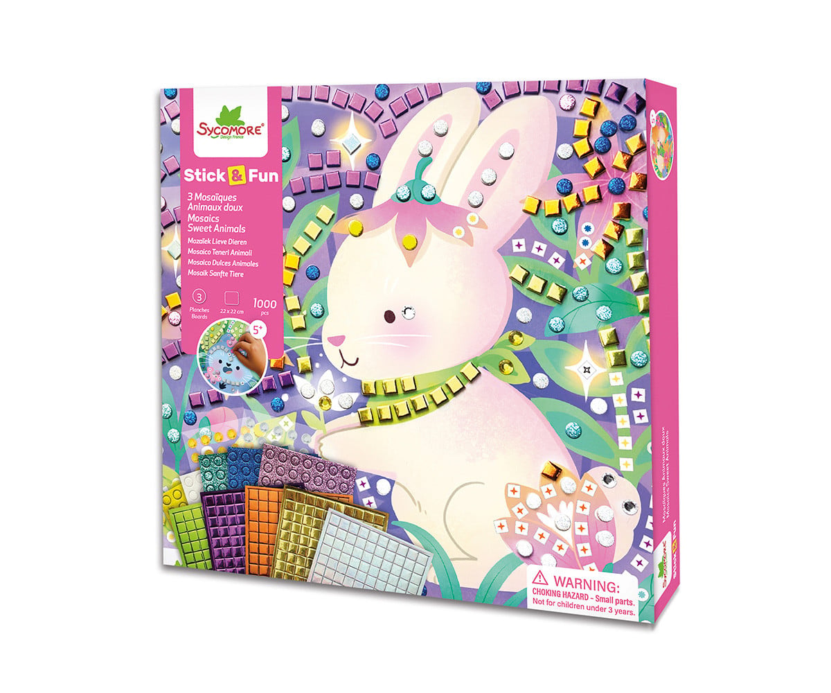 Kit Creativo Stick & Fun Mosaico Adorabili Animali