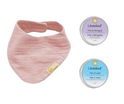 Set Inicio Bandana Mini Rosa Empolvado + 2 LowenPads