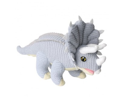 Peluche Triceratops Azul Small Knitted