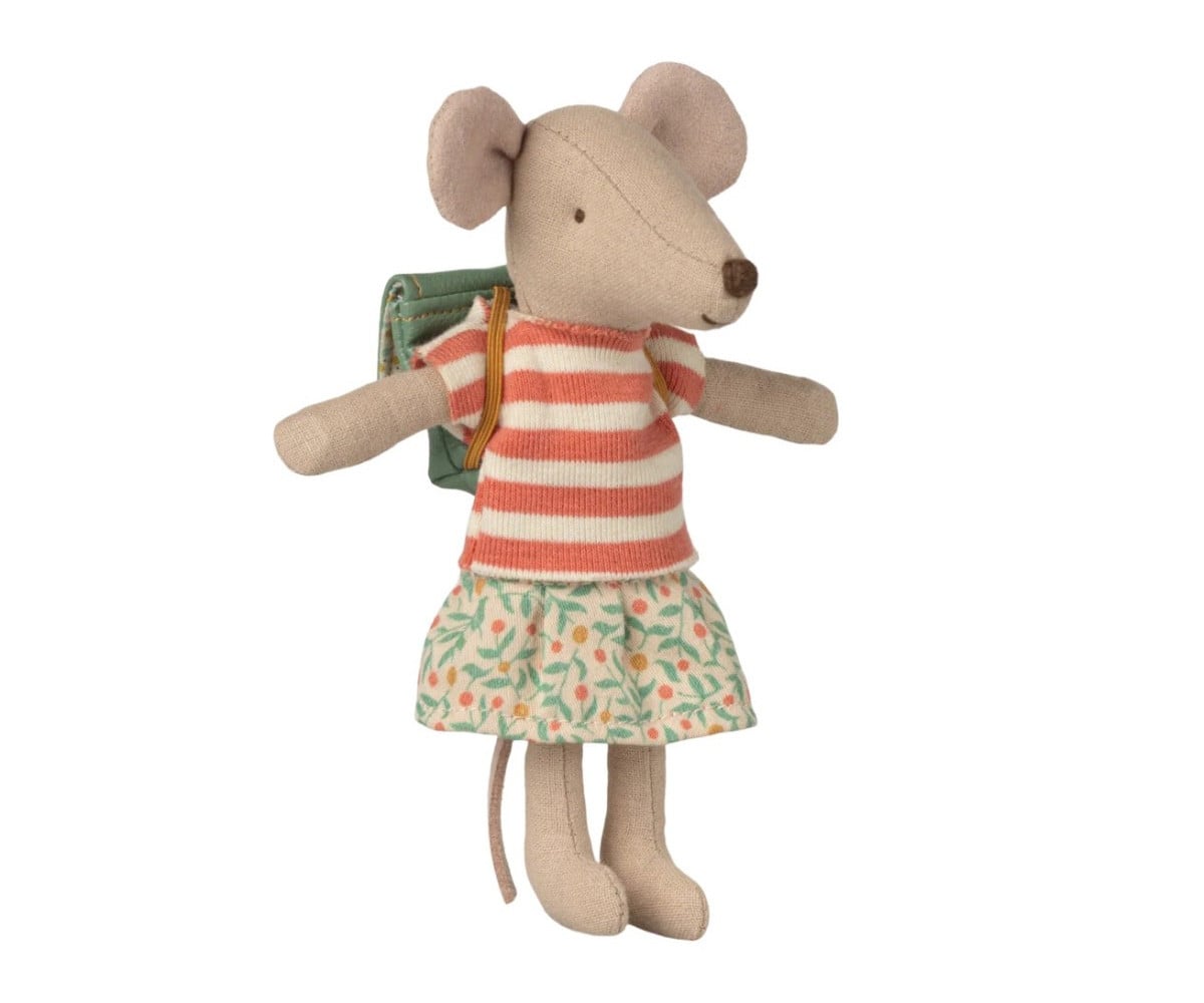 Topina Scuola Mouse Big Sister con Zainetto Verde