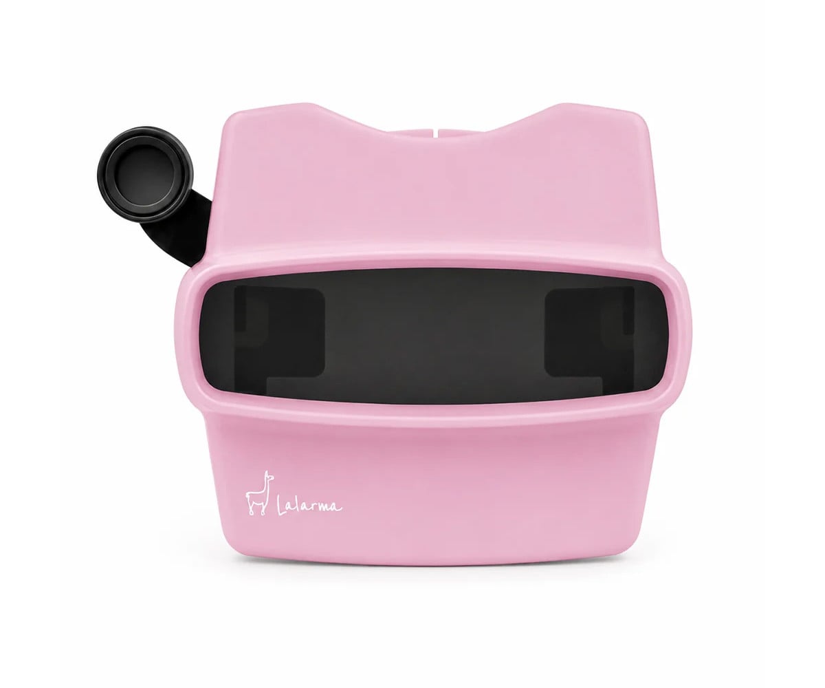 Visualizador rosa 3D retrô