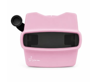 Visualizador rosa 3D retrô