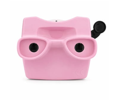 Visualizador rosa 3D retrô