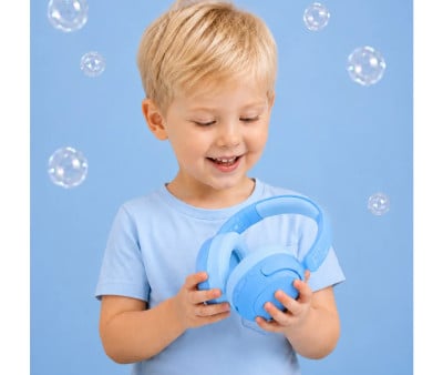 Cuffie Bluetooth per Bambini ANC Hybrid Light Blue