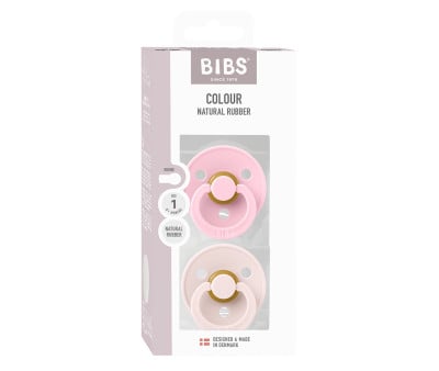 2 Succhietti BIBS Colour Round Petal/Baby Pink