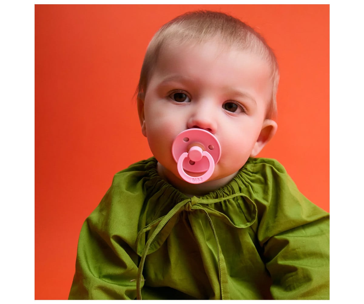 2 Succhietti BIBS Colour Round Petal/Baby Pink
