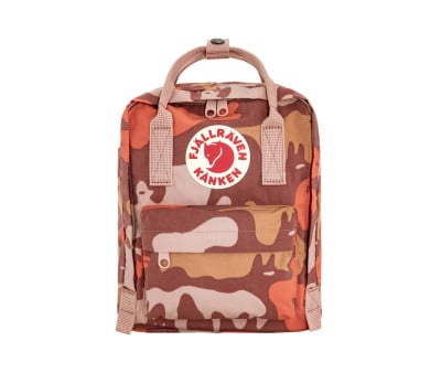 Mochila Kanken Graphics Mini Chalk Rose-Hidden Animals