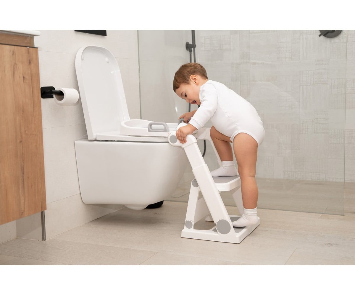Riduttore WC Grigio con Scaletta