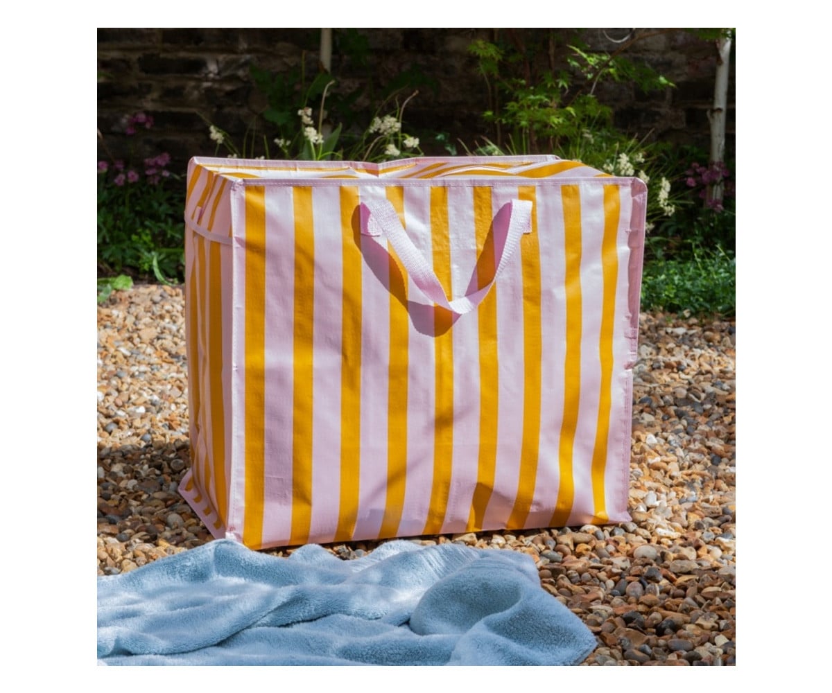 Bolsa de Almacenaje Jumbo Pink Orange Stripes