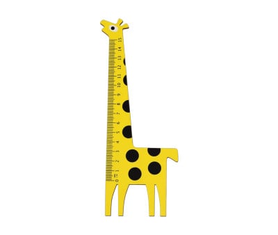 Righello in Legno Giraffa Gialla 