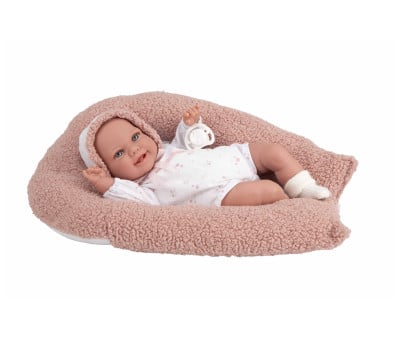 Bambola con Peso Elegance Babyto Rosa 35 cm con Nido